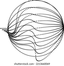 Abstract oval Lines Background with geometric circles . Vector rotating ellipse Line Design . Poster template . Concentric circles logo .Minimal art 