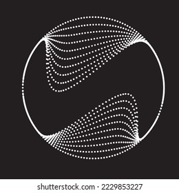 Abstract oval Lines Background with geometric circles . Vector rotating ellipse Line Design . Poster template . Concentric circles logo .Minimal art 