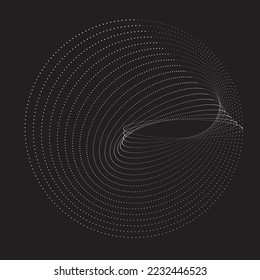 Abstract oval Lines Background with geometric circles . Vector rotating ellipse Line Design . Poster template . Concentric circles logo .Minimal art 