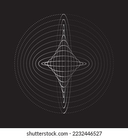 Abstract oval Lines Background with geometric circles . Vector rotating ellipse Line Design . Poster template . Concentric circles logo .Minimal art 