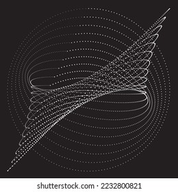 Abstract oval Lines Background with geometric circles . Vector rotating ellipse Line Design . Poster template . Concentric circles logo .Minimal art 