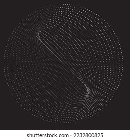 Abstract oval Lines Background with geometric circles . Vector rotating ellipse Line Design . Poster template . Concentric circles logo .Minimal art 
