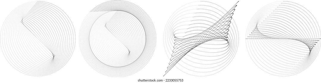 Abstract oval Lines Background with geometric circles . Vector rotating ellipse Line Design . Poster template . Concentric circles logo .Minimal art 