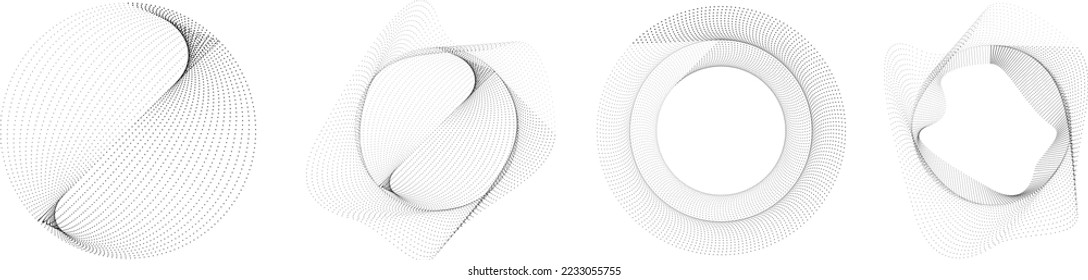 Abstrakter ovaler Lines Hintergrund mit geometrischen Kreisen . Vektor rotierende Ellipse Line Design . Poster-Vorlage . Logo für konzentrische Kreise .Minimale Kunst 