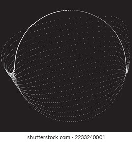 Resumen de líneas ovaladas Fondo con círculos geométricos . Diseño de líneas de elipse giratoria vectorial. Plantilla de póster . Logo de círculos concéntricos .Arte mínimo 