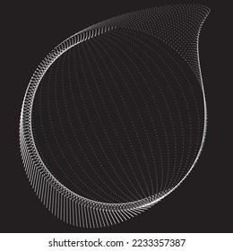 Abstract oval Lines Background with geometric circles . Vector rotating ellipse Line Design . Poster template . Concentric circles logo .Minimal art 