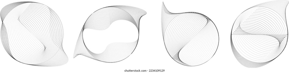 Abstract oval Lines Background with geometric circles . Vector rotating ellipse Line Design . Poster template . Concentric circles logo .Minimal art 