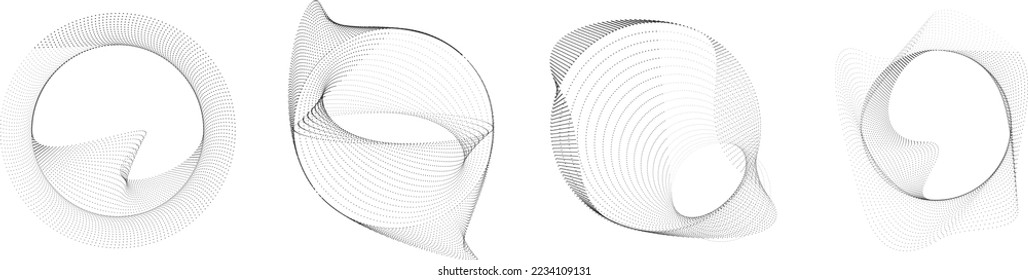 Abstract oval Lines Background with geometric circles . Vector rotating ellipse Line Design . Poster template . Concentric circles logo .Minimal art 