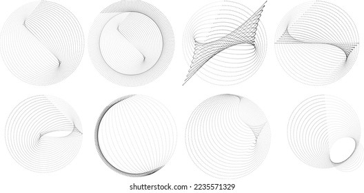 Abstract oval Lines Background with geometric circles . Vector rotating ellipse Line Design . Poster template . Concentric circles logo .Minimal art 