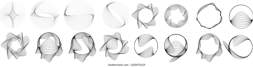 Abstract oval Lines Background with geometric circles . Vector rotating ellipse Line Design . Poster template . Concentric circles logo .Minimal art 