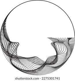 Abstrakter ovaler Lines Hintergrund mit geometrischen Kreisen . Vektor rotierende Ellipse Line Design . Poster-Vorlage . Logo für konzentrische Kreise .Minimale Kunst 