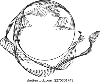 Abstract oval Lines Background with geometric circles . Vector rotating ellipse Line Design . Poster template . Concentric circles logo .Minimal art 