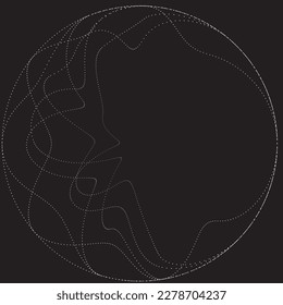 Abstract oval Lines Background with geometric circles . Vector rotating ellipse Line Design . Poster template . Concentric circles logo .Minimal art 