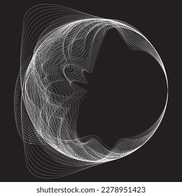 Abstract oval Lines Background with geometric circles . Vector rotating ellipse Line Design . Poster template . Concentric circles logo .Minimal art 