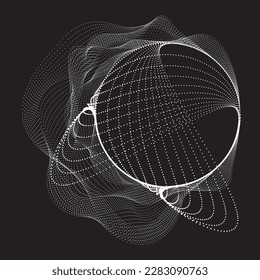 Resumen de líneas ovaladas Fondo con círculos geométricos . Diseño de líneas de elipse giratoria vectorial. Plantilla de póster . Logo de círculos concéntricos .Arte mínimo 