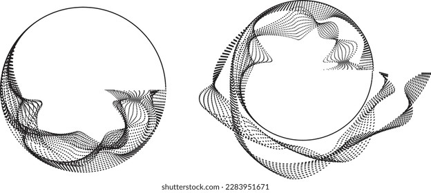 Abstract oval Lines Background with geometric circles . Vector rotating ellipse Line Design . Poster template . Concentric circles logo .Minimal art 