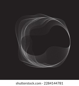 Abstract oval Lines Background with geometric circles . Vector rotating ellipse Line Design . Poster template . Concentric circles logo .Minimal art 