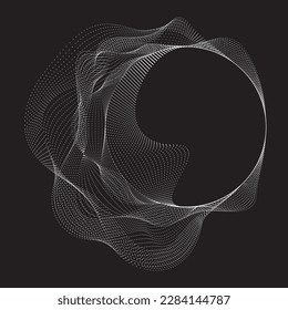 Abstract oval Lines Background with geometric circles . Vector rotating ellipse Line Design . Poster template . Concentric circles logo .Minimal art 