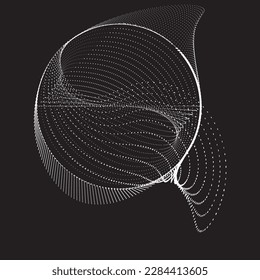 Abstract oval Lines Background with geometric circles . Vector rotating ellipse Line Design . Poster template . Concentric circles logo .Minimal art 