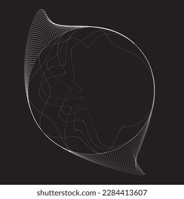 Abstract oval Lines Background with geometric circles . Vector rotating ellipse Line Design . Poster template . Concentric circles logo .Minimal art 