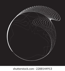 Resumen de líneas ovaladas Fondo con círculos geométricos . Diseño de líneas de elipse giratoria vectorial. Plantilla de póster . Logo de círculos concéntricos .Arte mínimo 