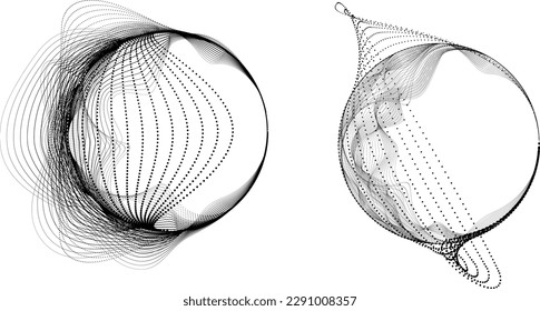 Abstract oval Lines Background with geometric circles . Vector rotating ellipse Line Design . Poster template . Concentric circles logo .Minimal art 