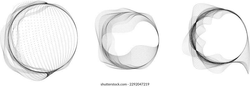 Abstract oval Lines Background with geometric circles . Vector rotating ellipse Line Design . Poster template . Concentric circles logo .Minimal art 