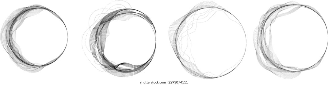 Abstract oval Lines Background with geometric circles . Vector rotating ellipse Line Design . Poster template . Concentric circles logo .Minimal art 