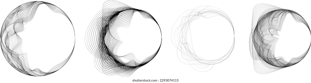 Abstract oval Lines Background with geometric circles . Vector rotating ellipse Line Design . Poster template . Concentric circles logo .Minimal art 