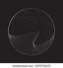 Abstract oval Lines Background with geometric circles . Vector rotating ellipse Line Design . Poster template . Concentric circles logo .Minimal art 