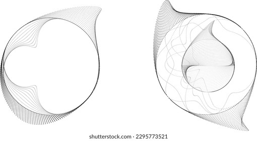 Abstract oval Lines Background with geometric circles . Vector rotating ellipse Line Design . Poster template . Concentric circles logo .Minimal art 