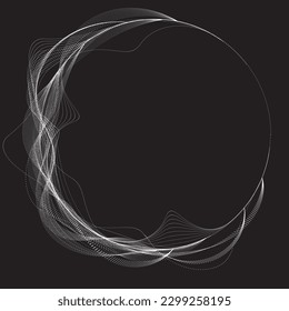 Abstract oval Lines Background with geometric circles . Vector rotating ellipse Line Design . Poster template . Concentric circles logo .Minimal art 
