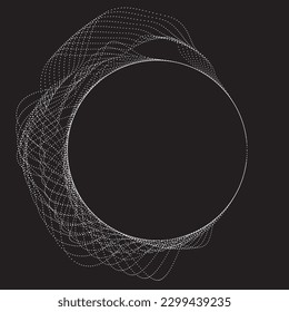 Abstract oval Lines Background with geometric circles . Vector rotating ellipse Line Design . Poster template . Concentric circles logo .Minimal art 