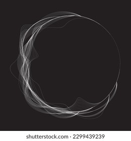 Abstract oval Lines Background with geometric circles . Vector rotating ellipse Line Design . Poster template . Concentric circles logo .Minimal art 