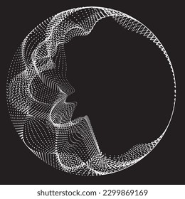 Abstract oval Lines Background with geometric circles . Vector rotating ellipse Line Design . Poster template . Concentric circles logo .Minimal art 