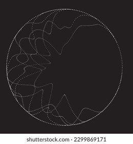 Abstract oval Lines Background with geometric circles . Vector rotating ellipse Line Design . Poster template . Concentric circles logo .Minimal art 