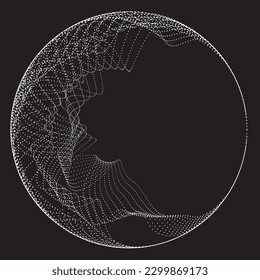 Abstract oval Lines Background with geometric circles . Vector rotating ellipse Line Design . Poster template . Concentric circles logo .Minimal art 
