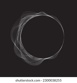 Resumen de líneas ovaladas Fondo con círculos geométricos . Diseño de líneas de elipse giratoria vectorial. Plantilla de póster . Logo de círculos concéntricos .Arte mínimo 