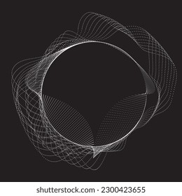 Abstract oval Lines Background with geometric circles . Vector rotating ellipse Line Design . Poster template . Concentric circles logo .Minimal art 