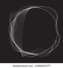 Abstract oval Lines Background with geometric circles . Vector rotating ellipse Line Design . Poster template . Concentric circles logo .Minimal art 