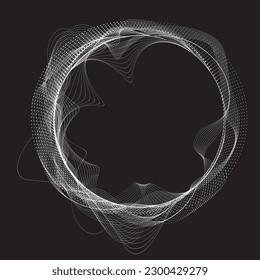 Resumen de líneas ovaladas Fondo con círculos geométricos . Diseño de líneas de elipse giratoria vectorial. Plantilla de póster . Logo de círculos concéntricos .Arte mínimo 
