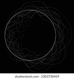 Abstract oval Lines Background with geometric circles . Vector rotating ellipse Line Design . Poster template . Concentric circles logo .Minimal art 