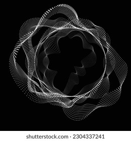 Abstract oval Lines Background with geometric circles . Vector rotating ellipse Line Design . Poster template . Concentric circles logo .Minimal art 