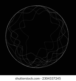 Abstract oval Lines Background with geometric circles . Vector rotating ellipse Line Design . Poster template . Concentric circles logo .Minimal art 