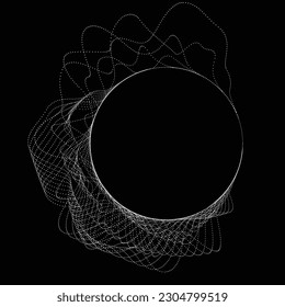 Abstract oval Lines Background with geometric circles . Vector rotating ellipse Line Design . Poster template . Concentric circles logo .Minimal art 