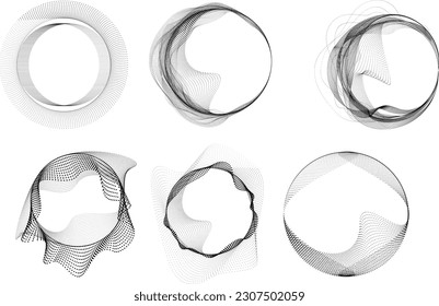 Abstract oval Lines Background with geometric circles . Vector rotating ellipse Line Design . Poster template . Concentric circles logo .Minimal art 