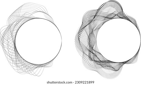 Abstract oval Lines Background with geometric circles . Vector rotating ellipse Line Design . Poster template . Concentric circles logo .Minimal art 