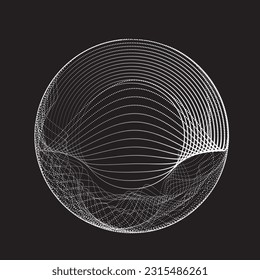 Abstract oval Lines Background with geometric circles . Vector rotating ellipse Line Design . Poster template . Concentric circles logo .Minimal art 