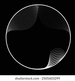 Abstract oval Lines Background with geometric circles . Vector rotating ellipse Line Design . Poster template . Concentric circles logo .Minimal art 