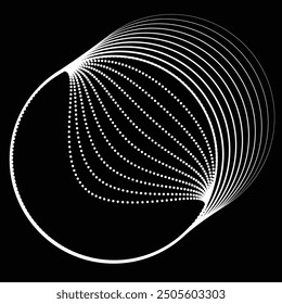 Abstract oval Lines Background with geometric circles . Vector rotating ellipse Line Design . Poster template . Concentric circles logo .Minimal art 